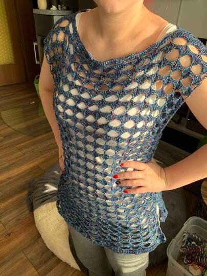 Tunika Erika häkeln Häkeltunika Häkelshirt Shirt Oberteil