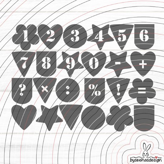 Wimpel Zahlen Plotterdatei SVG DXF