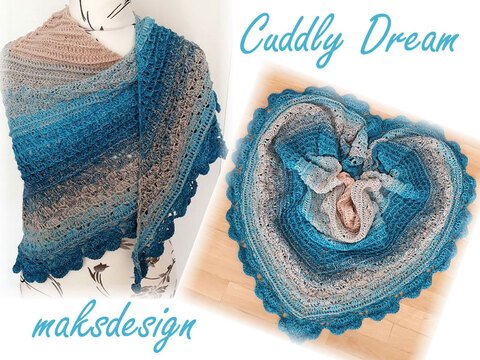 Häkelanleitung Dreieckstuch Kuscheltuch Cuddly Dream