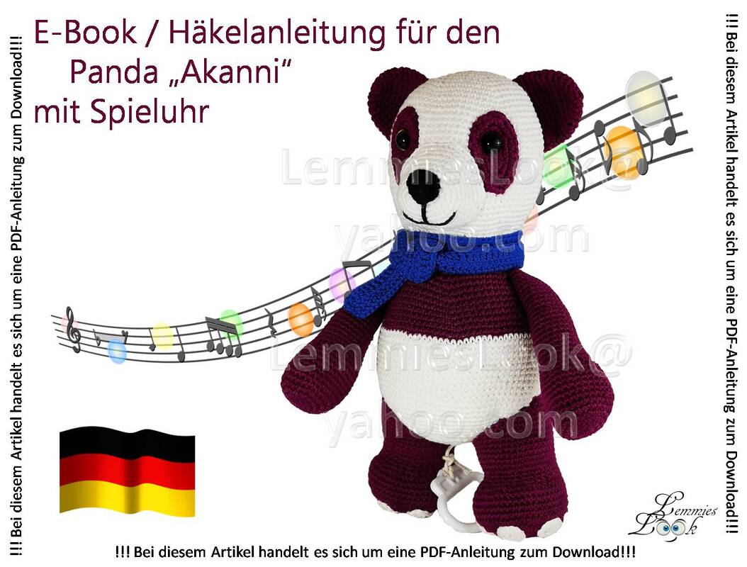 Panda „Akanni“ – Häkelanleitung