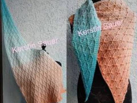 Häkelanleitung asymetrisches Tuch "Rautili"