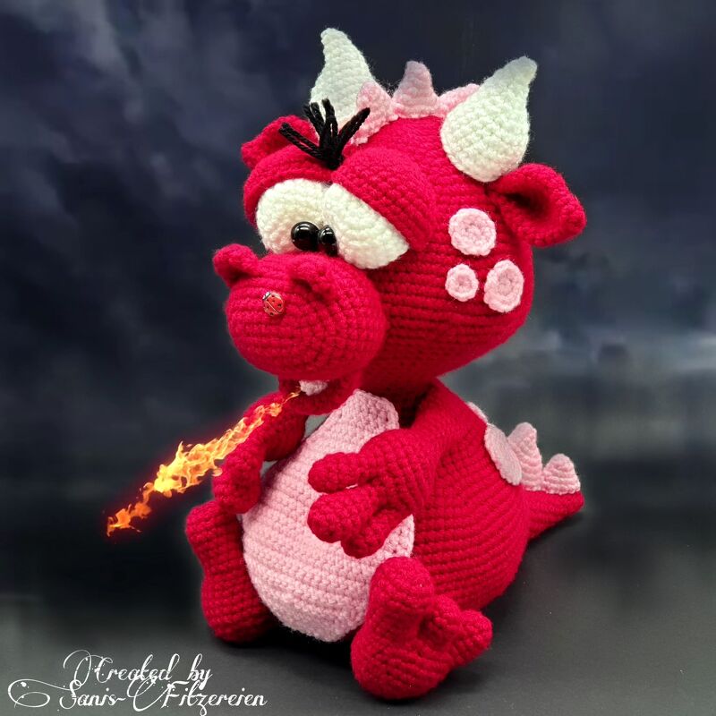 Häkelanleitung Knuffiger Drache - Bild 5