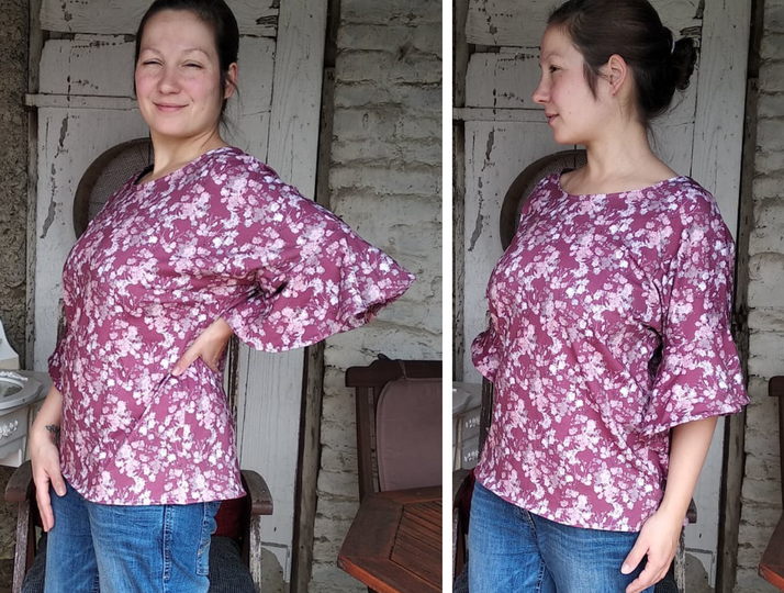 Oversize Bluse "Babet-01" - Nähanleitung + Schnittmuster in Größe 32-50