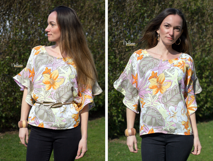 Oversize Bluse "Babet-01" - Nähanleitung + Schnittmuster in Größe 32-50