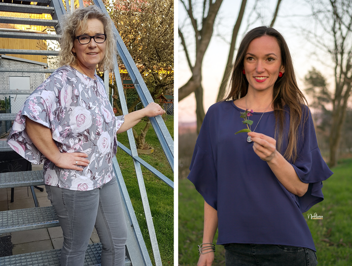 Oversize Bluse "Babet-01" - Nähanleitung + Schnittmuster in Größe 32-50