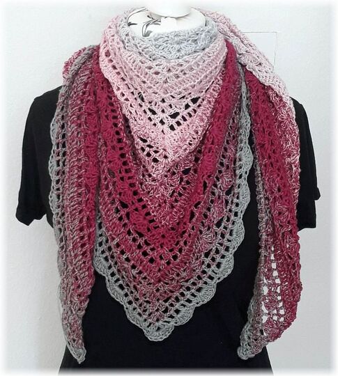 Häkelanleitung Dreieckstuch Silver Dream