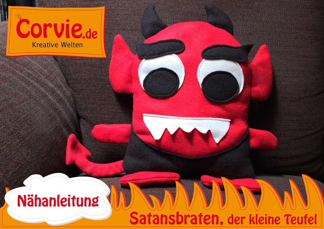 Satansbraten der kleine Teufel – Nähanleitung + Schnittmuster in 2 Größen