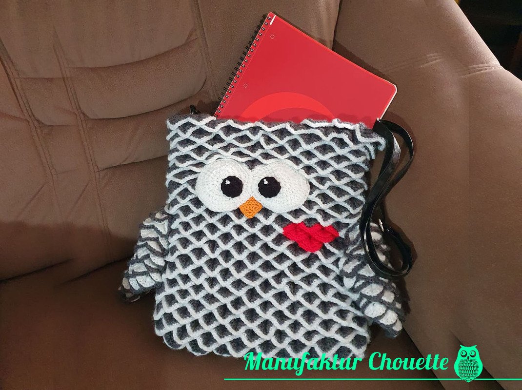 Eule mit Herz - Kissen oder Tasche - Bild 2