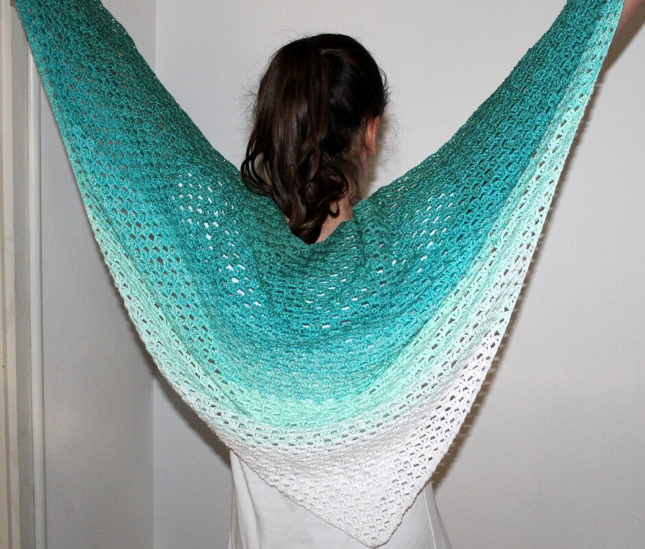 Clear Blue Sea scarf crochet pattern - Image 7