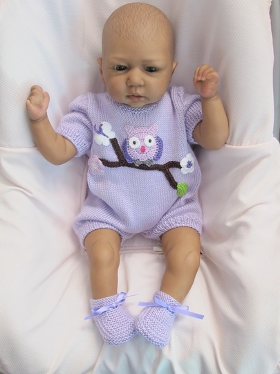 Strickset für Reborn Gr. 50 3-teilig EULE4 Strickanleitung