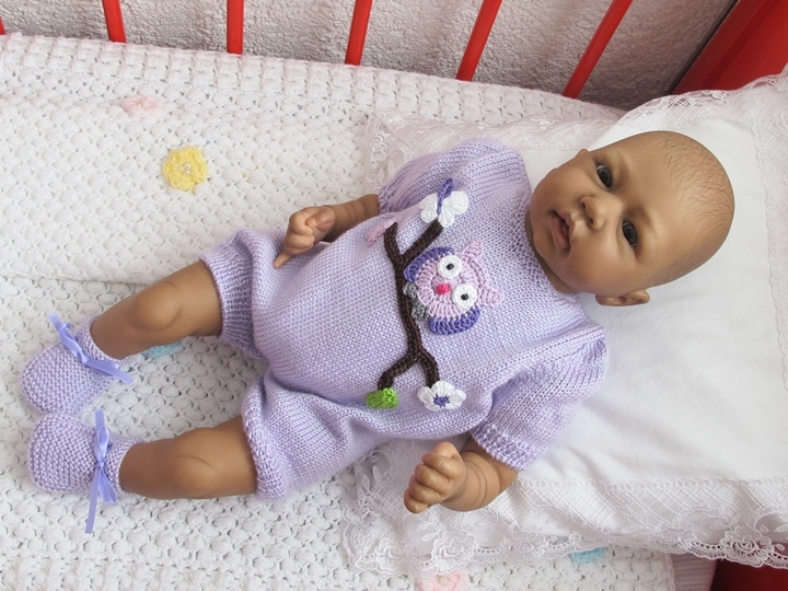 Strickset für Reborn Gr. 50 3-teilig EULE4 Strickanleitung