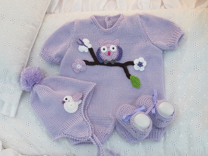 Strickset für Reborn Gr. 50 3-teilig EULE4 Strickanleitung