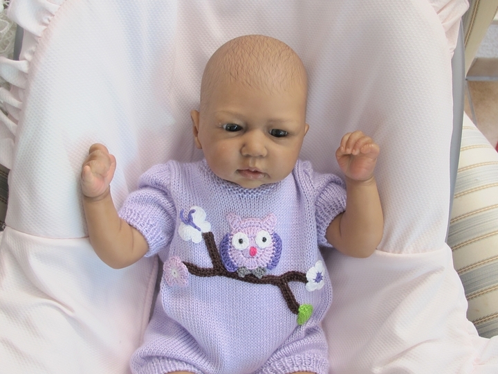 Strickset für Reborn Gr. 50 3-teilig EULE4 Strickanleitung