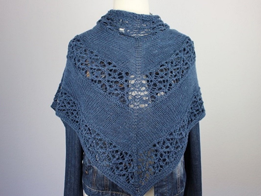 Knitting Pattern PDF Triangle Shawl – Lightweight Lace Boho Shawl - Image 15