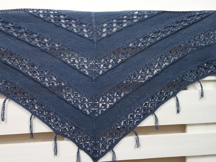 Knitting Pattern PDF Triangle Shawl – Lightweight Lace Boho Shawl