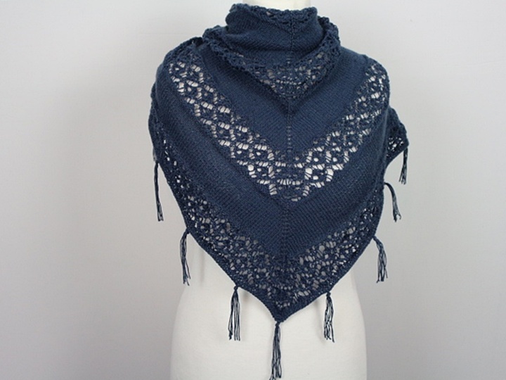 Knitting Pattern PDF Triangle Shawl – Lightweight Lace Boho Shawl