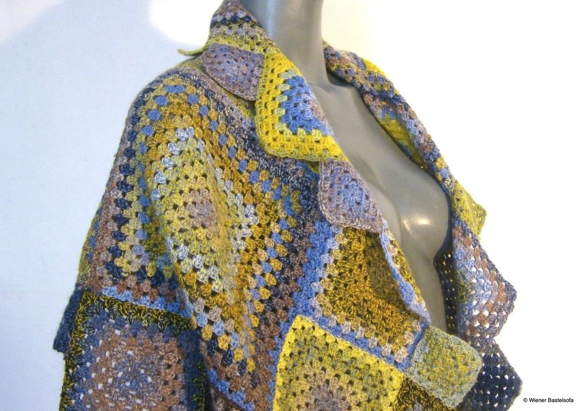 Dreieckstuch Granny Square, Stola, Tuch, Schal, Seelenwärmer