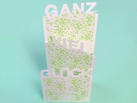 Karte Glück Plotterdatei SVG DXF