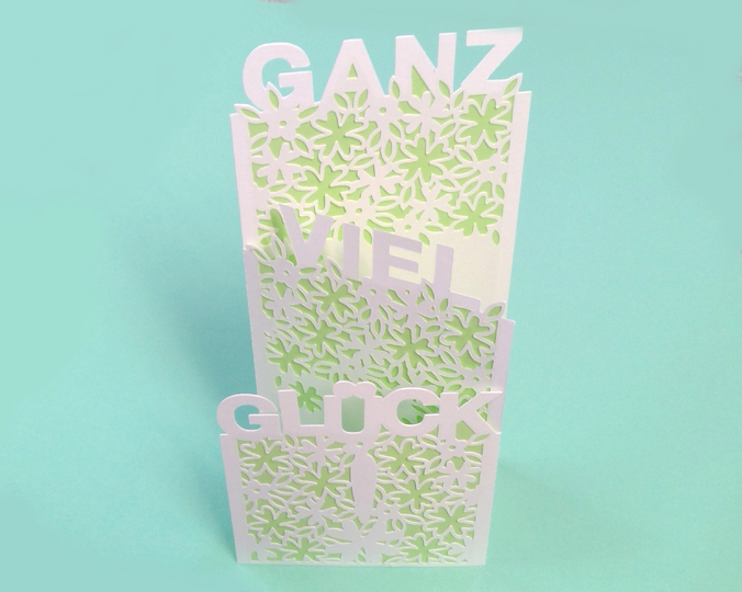 Karte Glück Plotterdatei SVG DXF