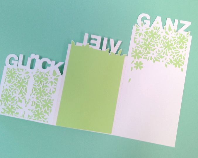 Faltkarte Ganz viel Glück Plotterdatei SVG DXF FCM