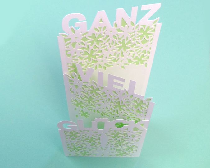 Faltkarte Ganz viel Glück Plotterdatei SVG DXF FCM