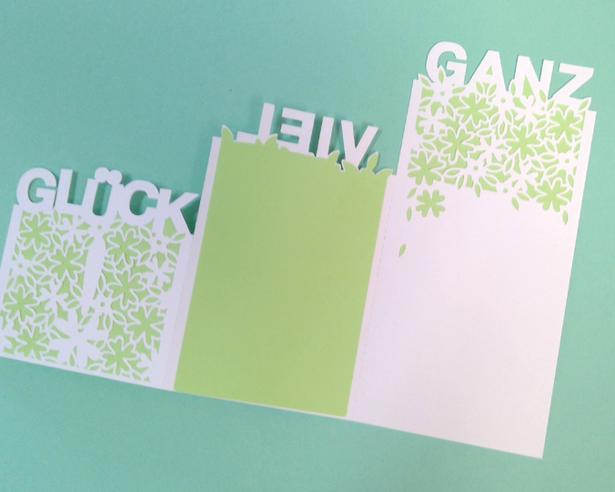 Karte Glück Plotterdatei SVG DXF