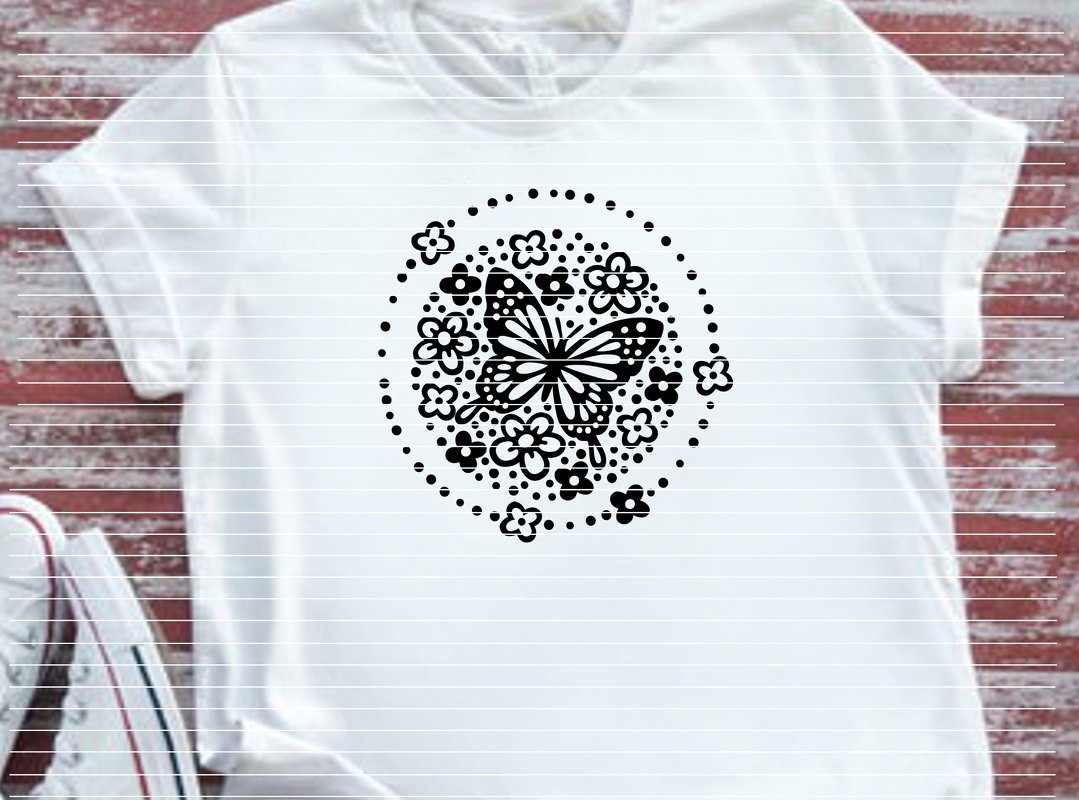 Kreis Schmetterling Plotterdatei SVG DXF FCM - Bild 4