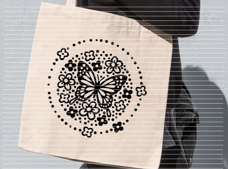 Kreis Schmetterling Plotterdatei SVG DXF