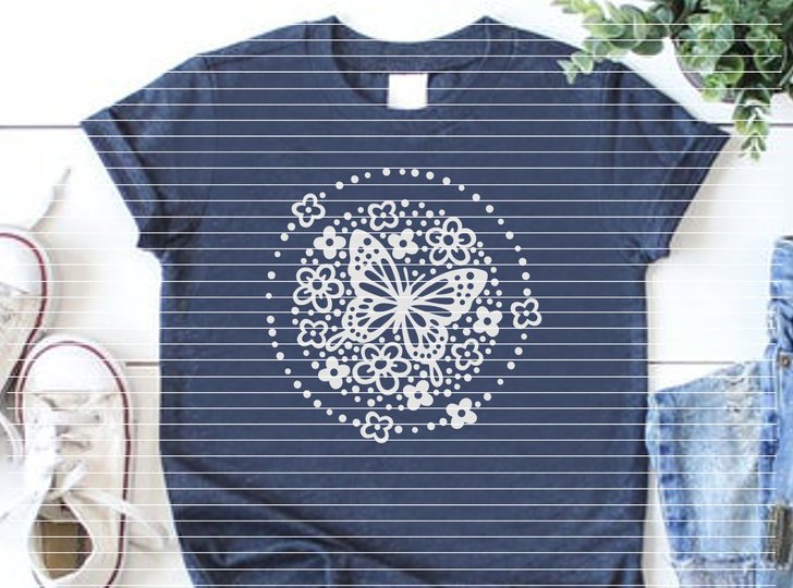 Kreis Schmetterling Plotterdatei SVG DXF