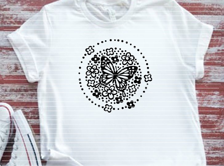 Kreis Schmetterling Plotterdatei SVG DXF