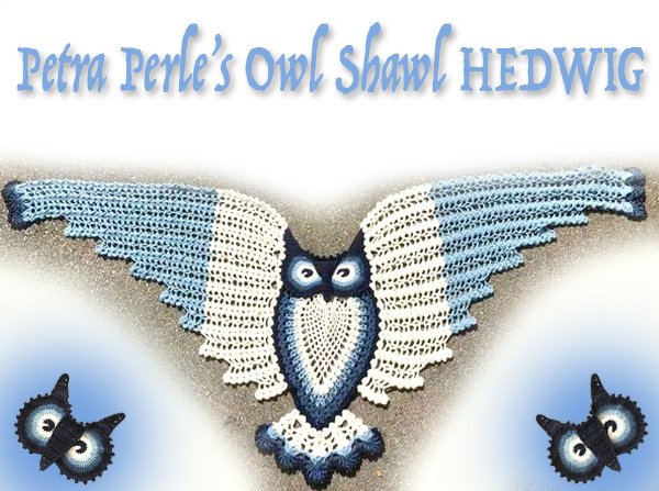 Tuch häkeln: Eulentuch HEDWIG von Petra Perle