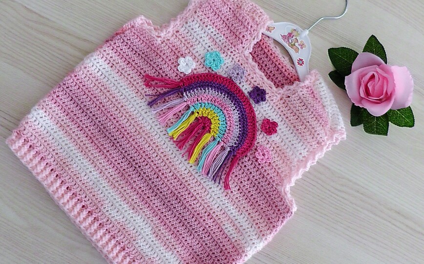 Pullunder Junis Häkelanleitung Mädchen und Jungen Variante in 2 Größen 3-4Jahre /5-6Jahre