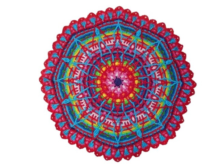 Crochet Pattern * Mandala - RainBoW StaR* rug