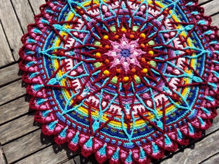 Crochet Pattern * Mandala - RainBoW StaR* rug