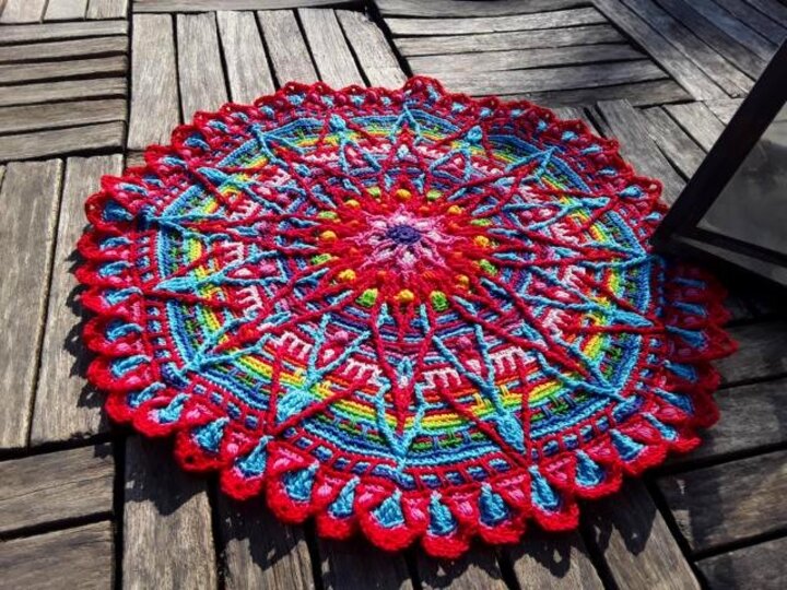 Crochet Pattern * Mandala - RainBoW StaR* rug