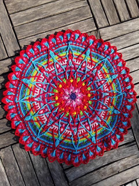 Crochet Pattern * Mandala - RainBoW StaR* rug - Image 3