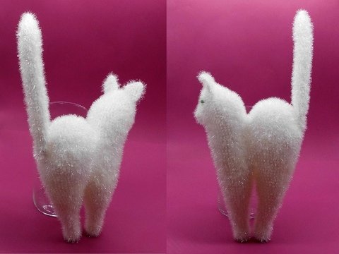 Amigurumi Katze Deko oder Badeschwamm - sehr einfach