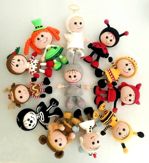 190DE Häkelanleitung Amigurumi Puppe im Hasen Kleid - PDF Stelmakhova CP