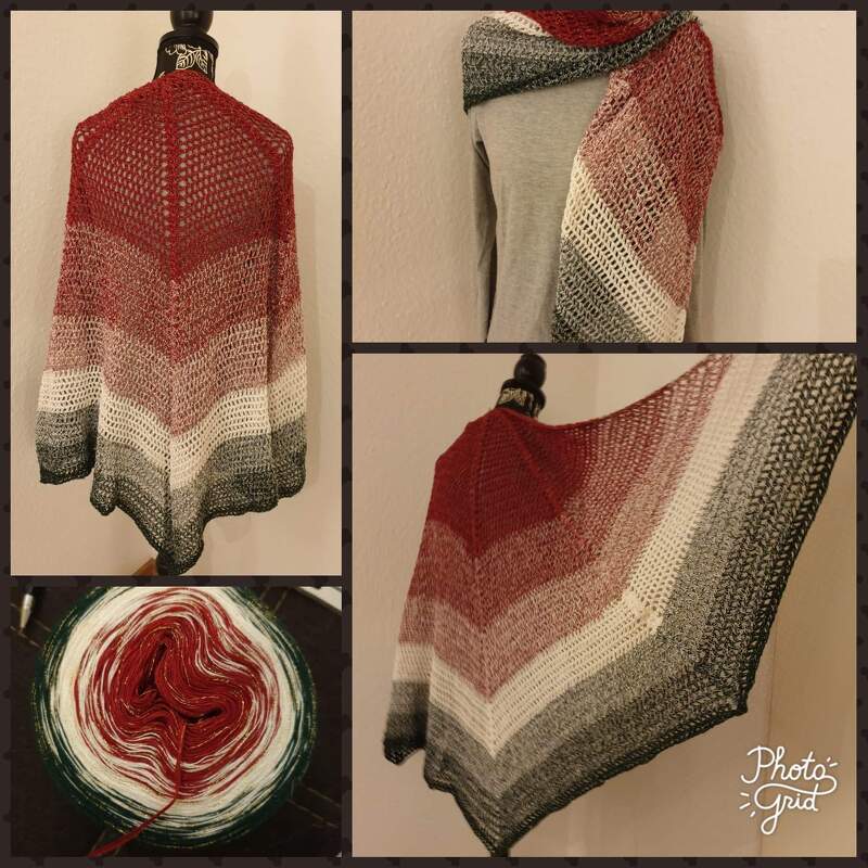 kostenlose Häkelanleitung einfaches und schnelles Mehrecktuch Bara - Bild 2