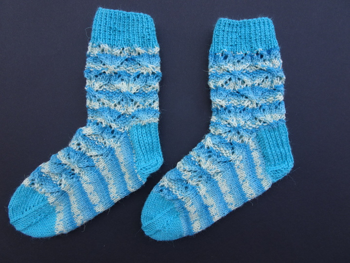 Strickanleitung für Socken mit Windmühlenmuster, Gr. 39/40
