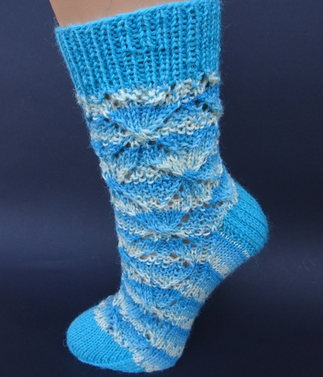 Strickanleitung für Socken mit Windmühlenmuster, Gr. 39/40