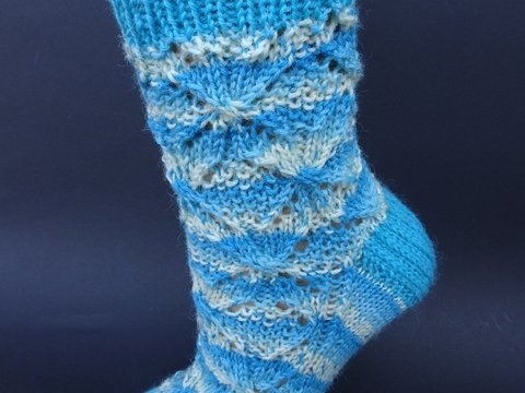 Strickanleitung für Socken mit Windmühlenmuster, Gr. 39/40