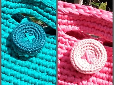 XXL-Häkelknopf 6,5 cm  Durchmesser, für Taschen, Taschenbaumler, Häkelanleitung