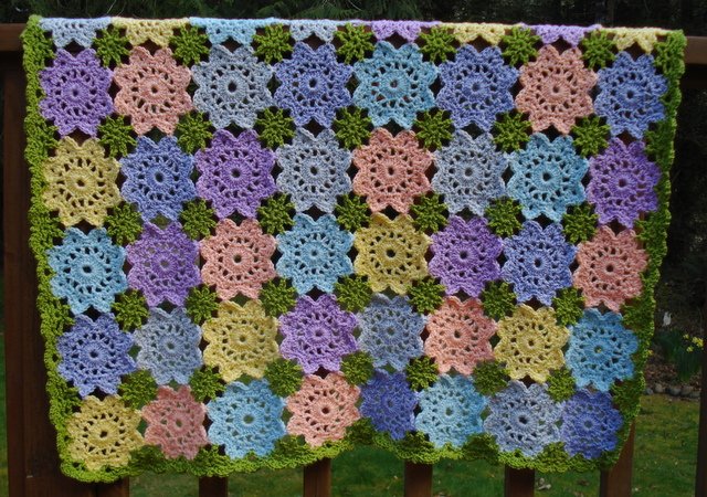 Pattern Patchwork Flowers Baby Blanket - PB-112