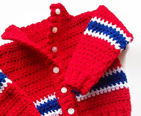 Boys crochet hockey sweater pattern