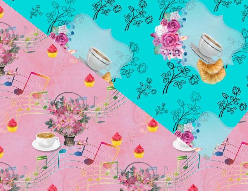 Seamless paper Coffee time