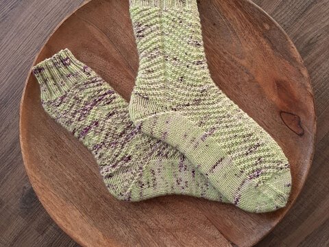 Schrägling 6-fach - Sockenanleitung