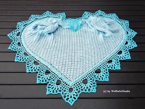 Häkelanleitung schmales Dreieckstuch "Wahre Liebe"