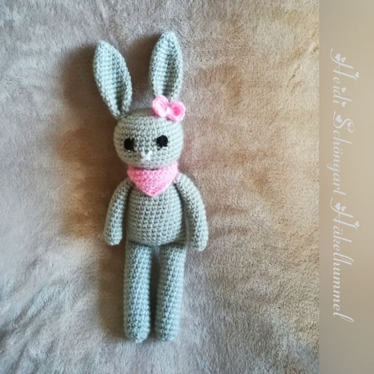 Kuschelhasen Smilla & Lina in 2 verschiedenen Häkelnadelstärken, Häkelanleitung