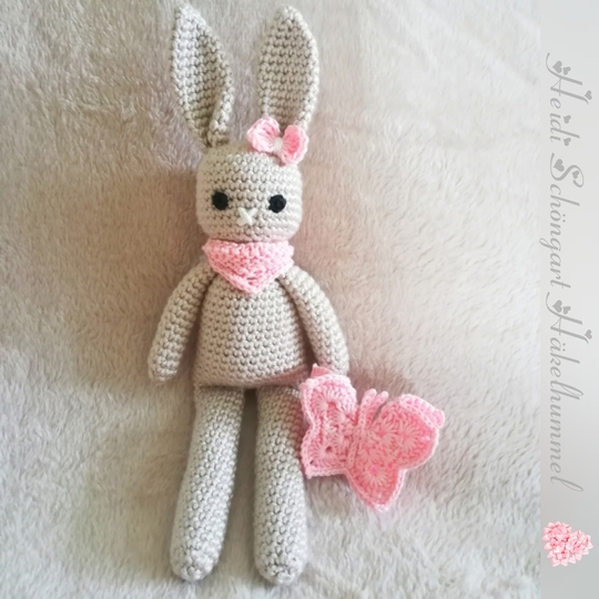 Kuschelhasen Smilla & Lina in 2 verschiedenen Häkelnadelstärken, Häkelanleitung